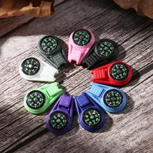 2 шт. Мини-Компас для выживания, кемпинга, походов, карманные компасы с застежкой-молнией, хвостовым зажимом для паракордового браслета, EDC, инструменты для активного отдыха