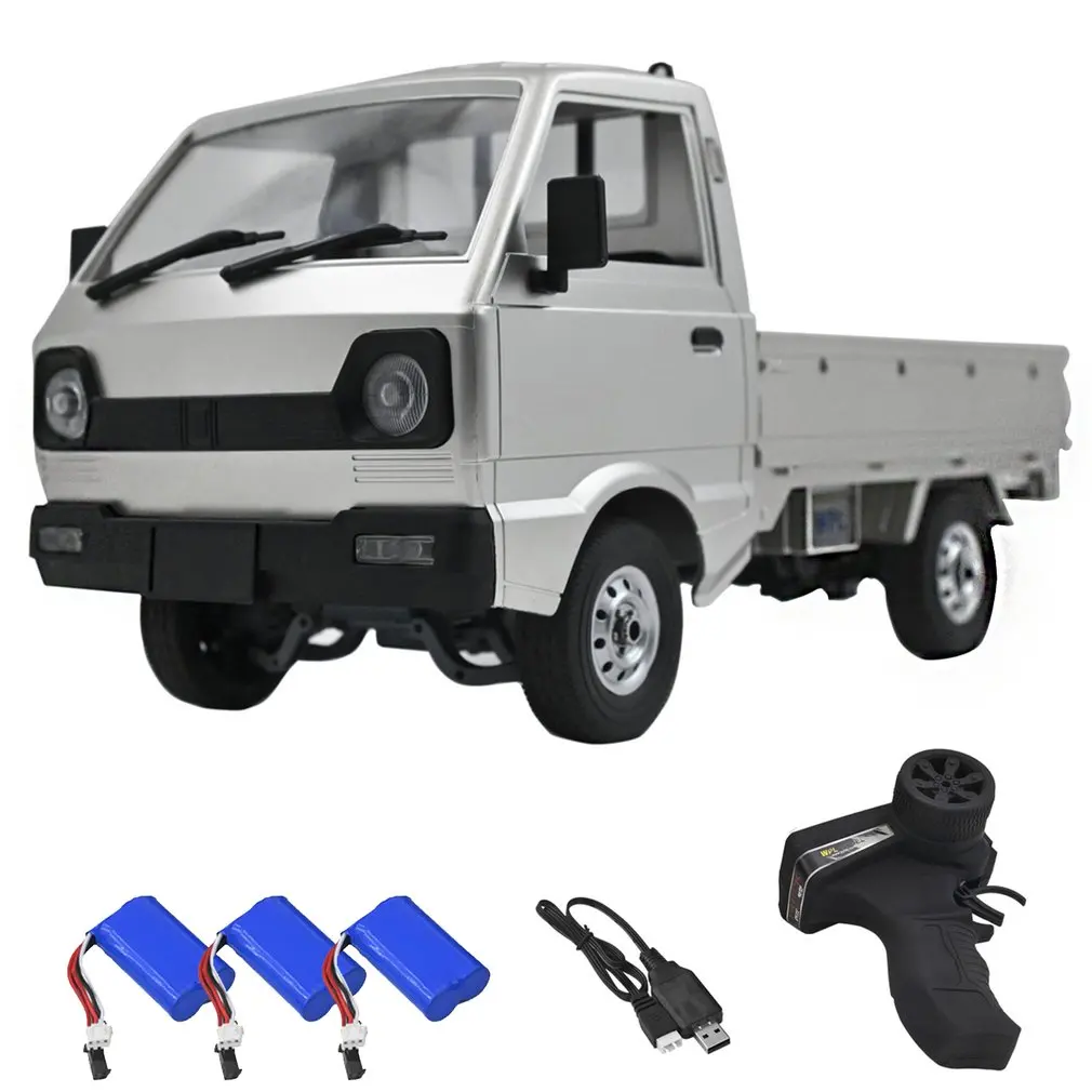 WPL D12 1/10 2WD RC coche de deriva camión cepillado 260 motor de coche de luz LED en RC coche juguetes para niños y regalos de los niños
