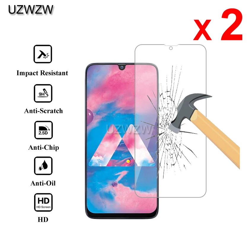 2 шт Стекло для samsung Galaxy M30 M30s 2.5D 0,26 мм Премиум защитное закаленное стекло для экрана для samsung M30 M30s стекло