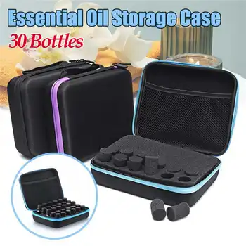 

30 Slots Bottle Essential Oil Case Storage Bag Carrying Case 10ML Holder Essential Oil Travel Portable Organizer Storage Box