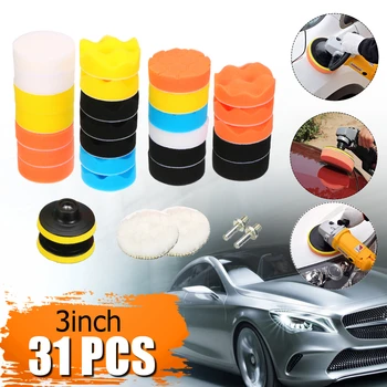 

31pcs 3 Inch Polishing Disc Sponge Polishing Pad Wheel Buffing Pad