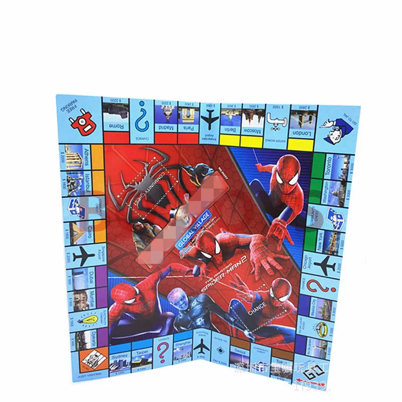 Marvel Человек-паук косплей реквизит Человек-паук настольная игра бумажная карточка полёт шахматы Дети Взрослые вечерние игрушки для дома подарки коллекция