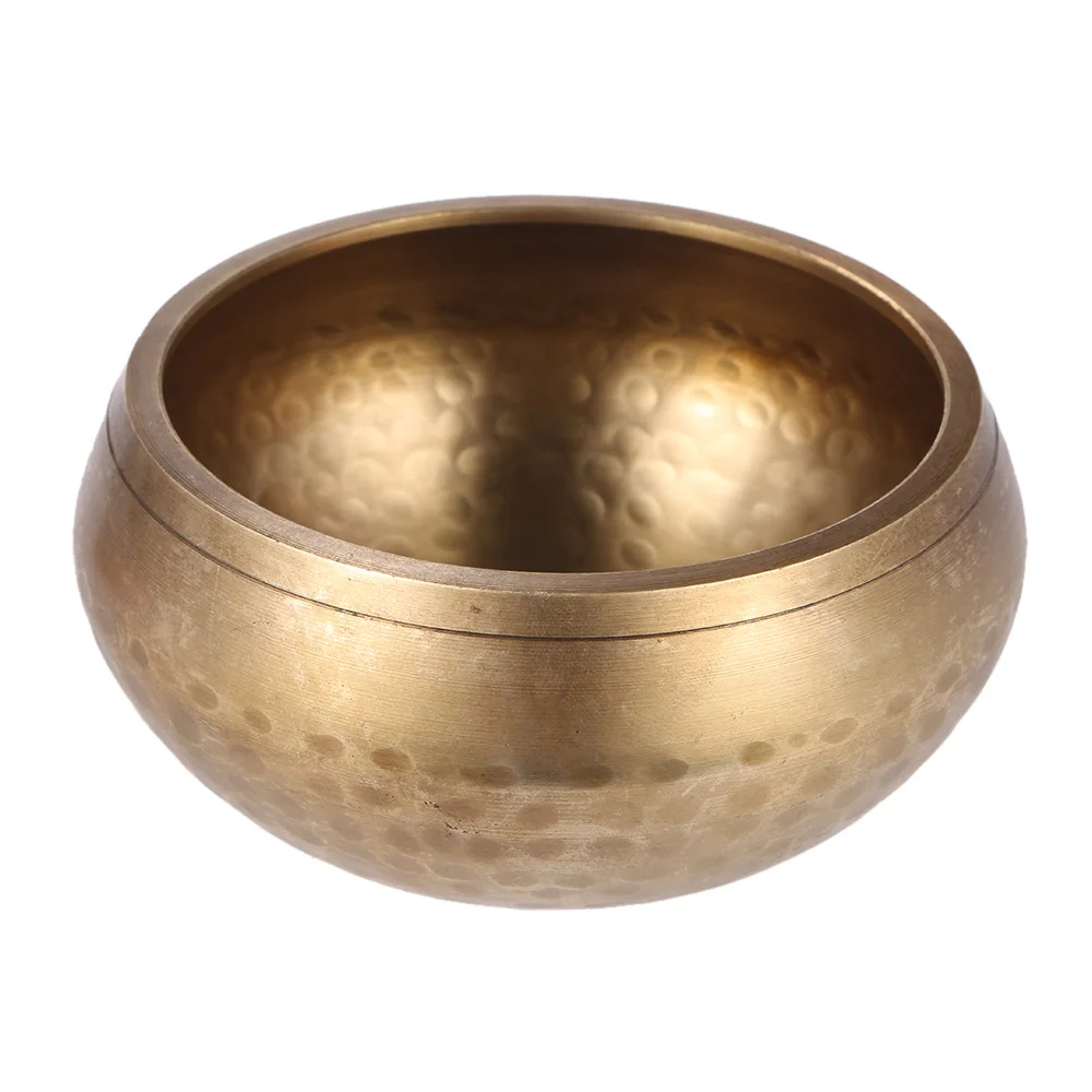 

Exquisite 4.7 Inch Handmade Tibetan Bell Metal Singing Bowl with Striker for Buddhism Buddhist Meditation Healing Relaxation