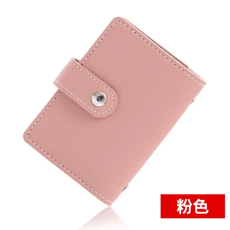 pink 26 отделений для карт знаменитостей, мужской женский кошелек для кредитных карт, Модный милый держатель для карт, карамельный цвет, корейский кошелек для карт, держатель для карт - Цвет: pink