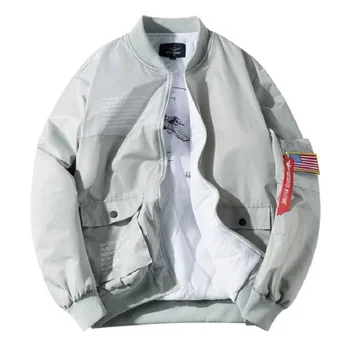 

New Autumn Winter Thicken Pilot Jackets Men Casual Bomber Jacket Baseball Uniform Padded Warm Military Tooling jacket