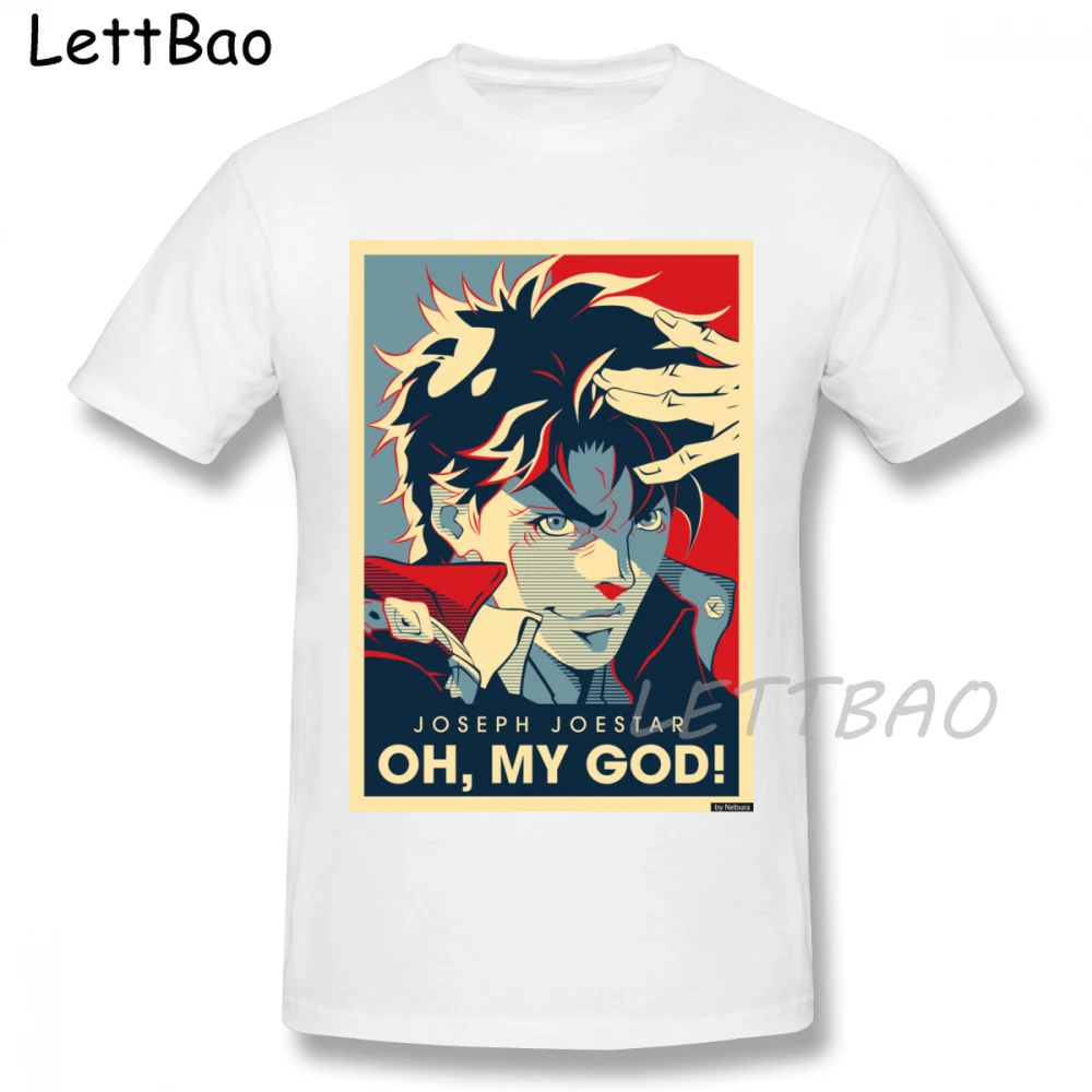 Jojo странные приключения в винтажном стиле Joestar Джозеф &quotOMG футболка с буквенным