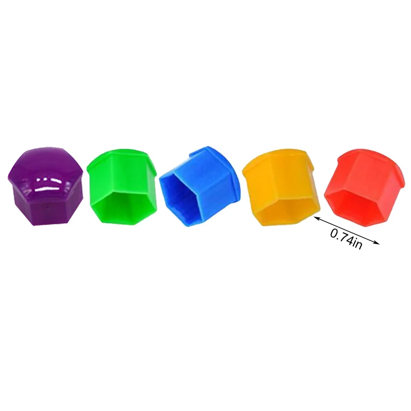 20pcs 17mm 19mm Wheel Nut Bolt Head Cover Cap Protective Bolt Caps Exterior Decoration Protecting Bolt Rims Screws Plugs