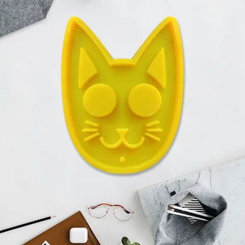 

New DIY Crafts Crystal Epoxy Resin Mold Cat Key Chain Pendant Casting Silicone Mould