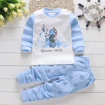 

2020 hot sale unisex 2 pieces / set 6M-4T cotton underwear set pants boy baby family pajamas winter baby clothing Thanksgiving b