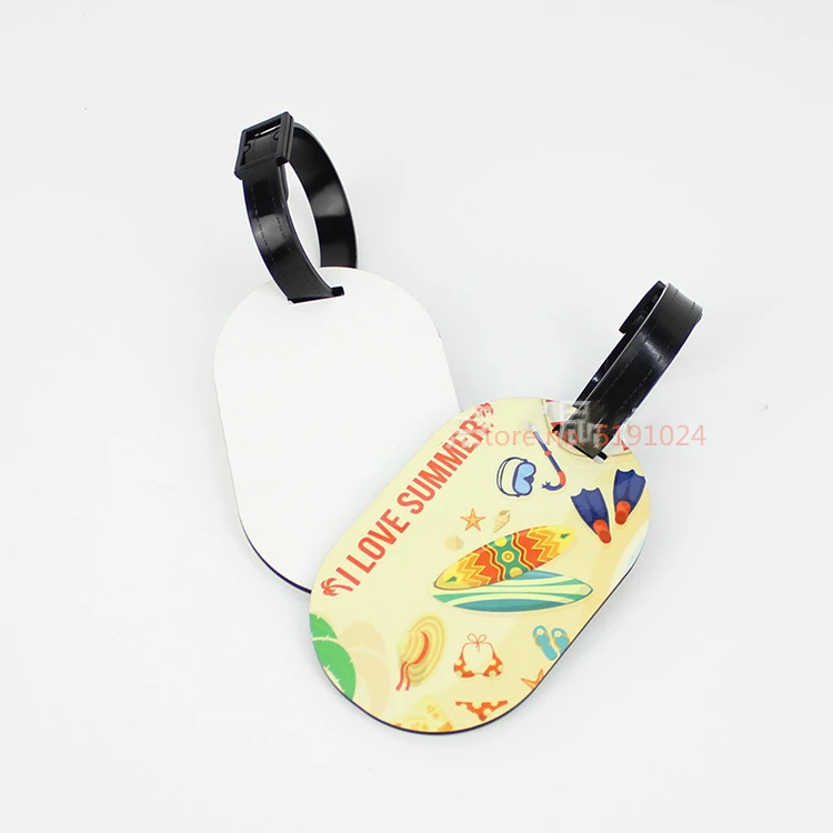 20pcs/lot sublimation mdf wooden luggage tags with punch hole hot transfer custom blank luggage tag diy custom consumables