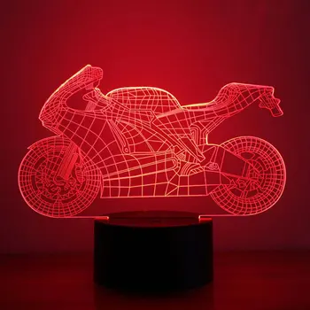 

Colorful 3D Night Light Motorcycle Night Light Eye Care LED Light Bedside Night Lamp Home Decoration Birthday Gift