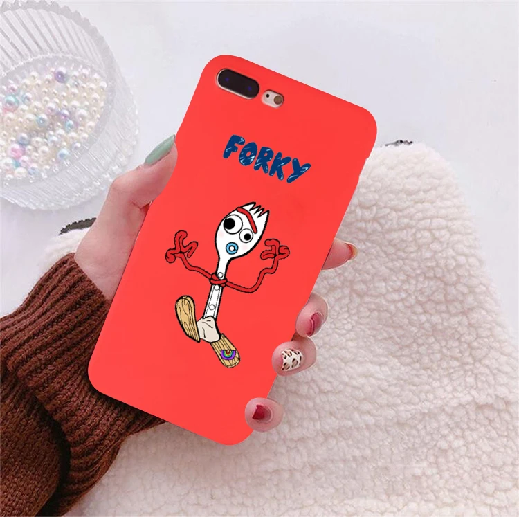 GYKZ мультфильм форки Телефон чехол для iPhone 7 11 Pro X XS MAX XR 8 6 6s Plus забавная игрушка история Мягкая силиконовая задняя крышка письмо Fundas