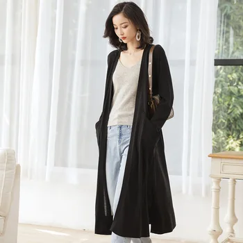 

Long Shrugs For Women Outerwear Casual Clothes Loose Spring Fall Autumn Ladies Boleros Shrug Long Sleeve Cardigan Jacket Female