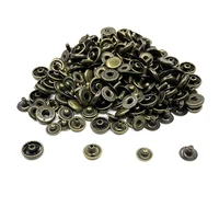 8mm Snap Buttons Rivet Sewing repair Silver/Golden/Black/Bronze Metal snap fastener clasp Children's clothing button Belt buckle 1