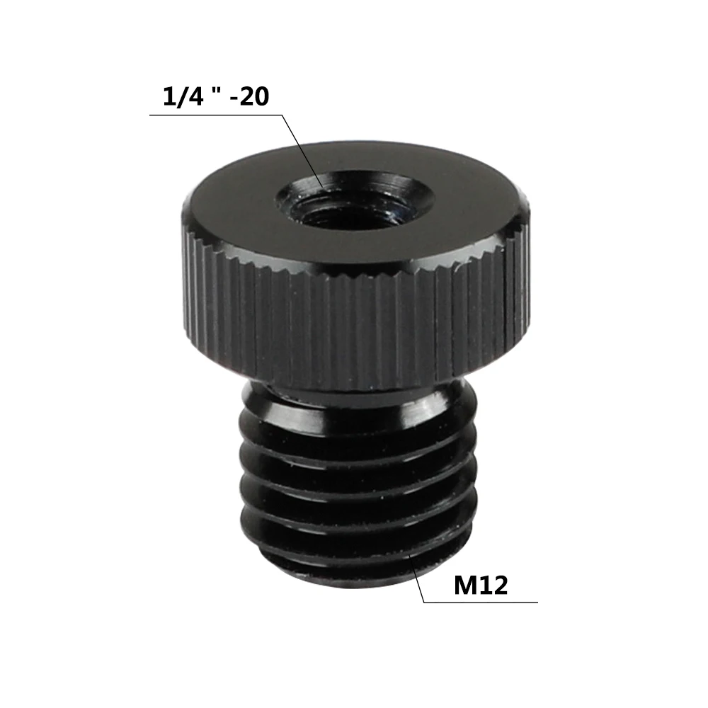 15mm Rod Plug M12 Male To 1/4" Female Screw Adapter 2 Pieces