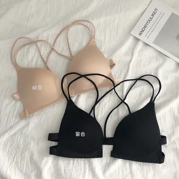 

Western Style Sexy Buttoned Back Cross-back Push up No Steel Ring Tube Top Female 2020 New Style Korean-style Wrap-around Underw