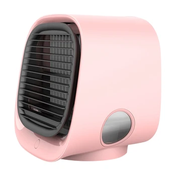 

Mini Portable Air Conditioner Personal Air Conditioner Air Cooler with LED Light 3 Speed USB Desktop Cooling Fan for Office Room