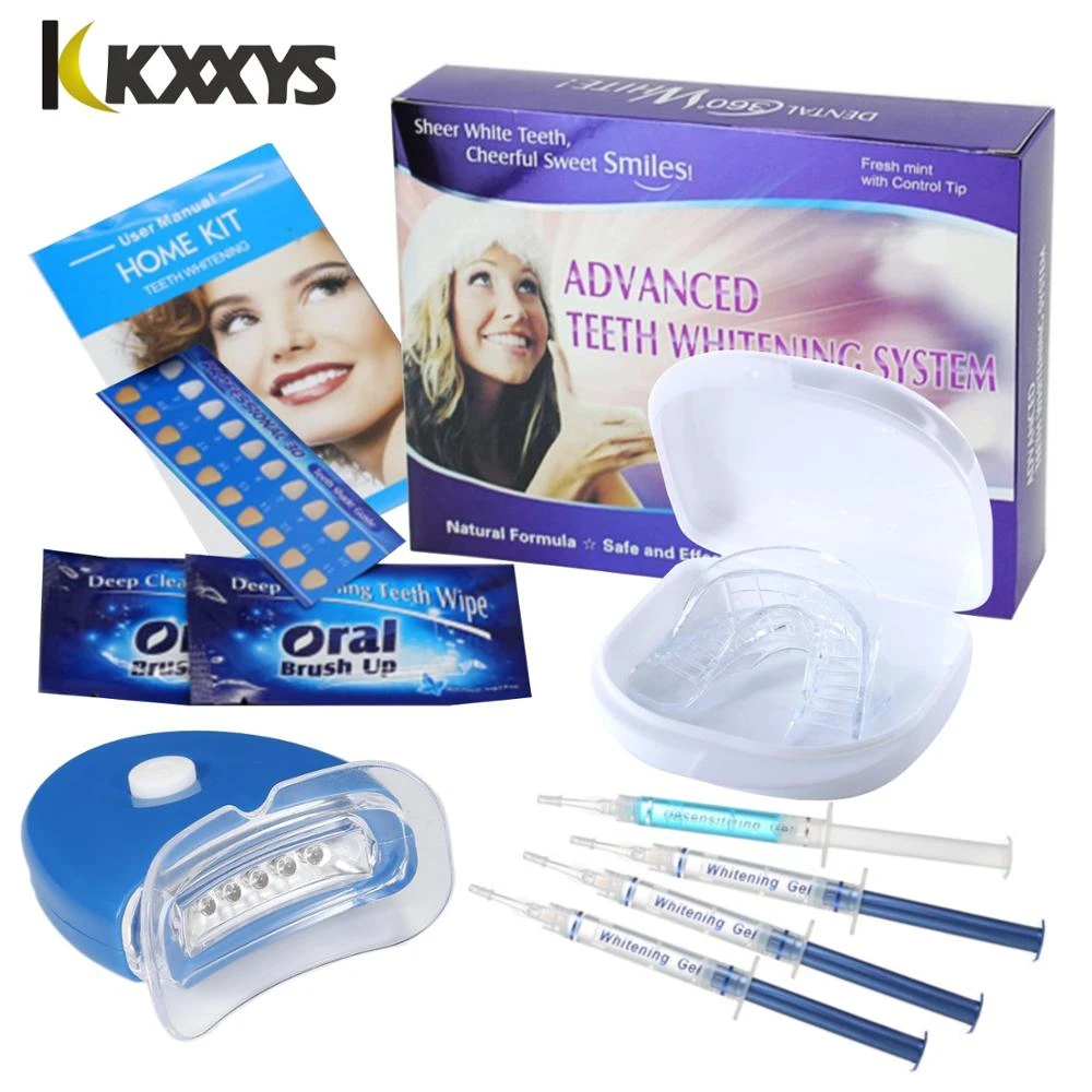 Teeth Whitening Kit Mouth Tray Gel Strips White Tooth Bleach Oral