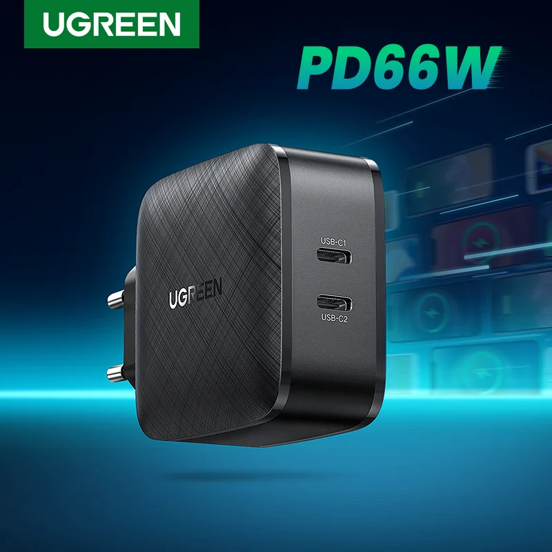 UGREEN 66W PD Charger Quick Charge 4.0 3.0 Type C PD USB Charger Portable Fast Charger For iPhone 12 For Xiaomi Samsung Laptop