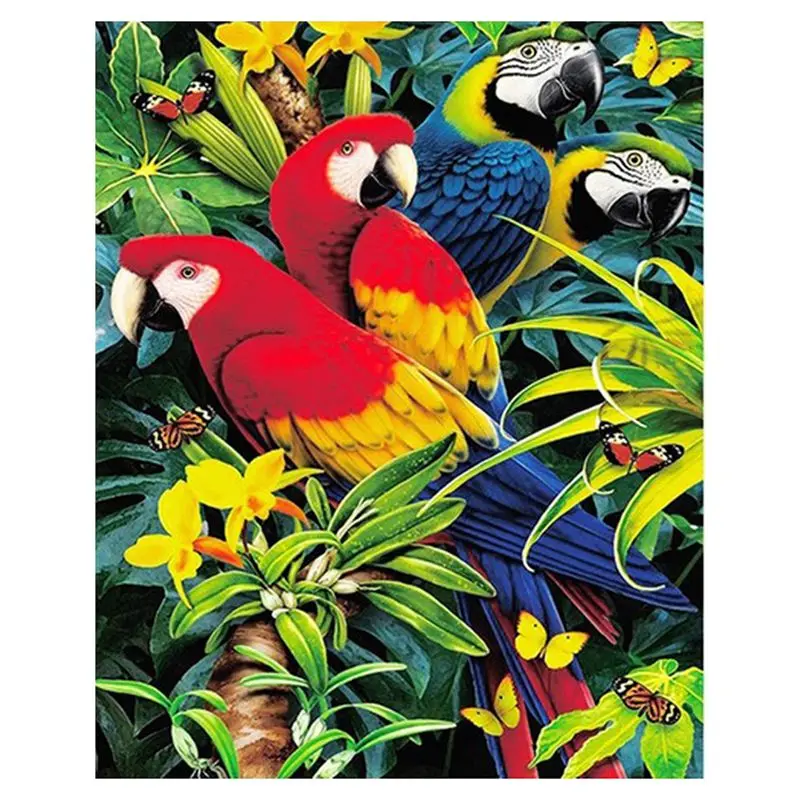 

Full 5D Diy Diamond Painting Cross Stitch "Parrot" 3D Diamond Embroidery Rhinestone Decor Paintings