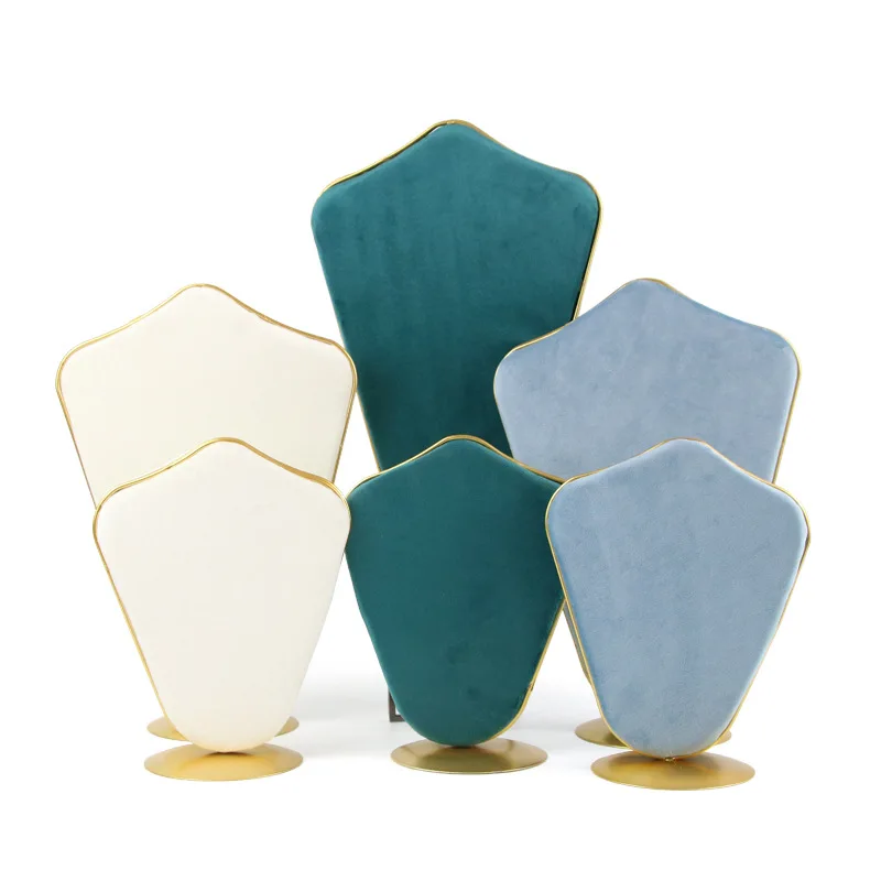 Metal Portrait Necklace Display Stand Holder Jewelry Organizer Rack Mannequin Bust Jewellery