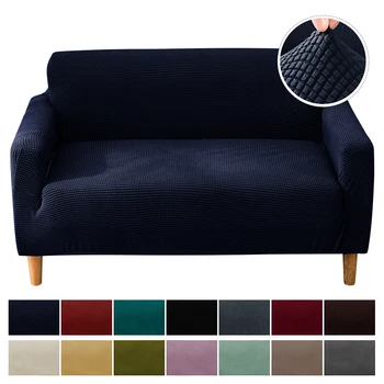 

1/2/3/4seater Velvet Sofa Covers Knitted Corn Kernel Regular Sofa Cover Bedroom Solid Sectional Sofa Cover Elastic Couch Cover
