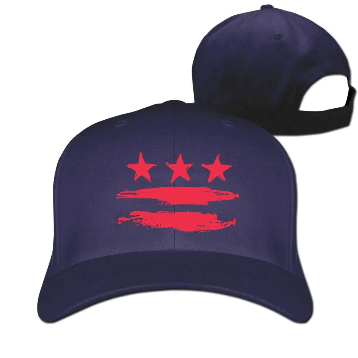 Washington DC Flag Unisex Adjustable Baseball Hat Sunbonnet Plain Golf Snapback Cap |