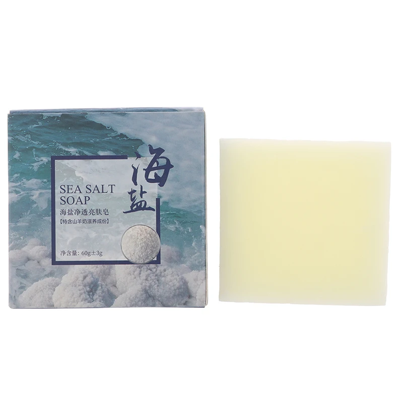 Goat Milk Sea Salt Cleaning Soap Nourishing Oil-Control Whitening Acne Treatment Mite Removal Soap Face Soap Skin Care