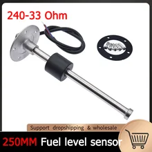 Sensor do nível de combustível do sensor 250mm 240-33 ohm da água apto para o calibre 12v 24v do nível do combustível da água