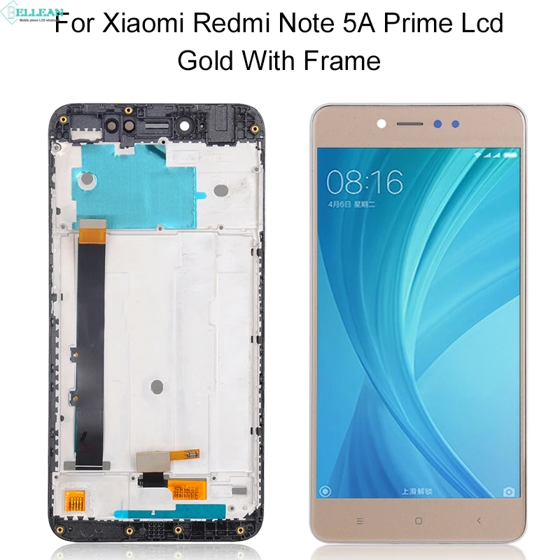 Catteny Note 5A lcd для Xiaomi Redmi Примечание 5A Prime display Y1 lcd кодирующий преобразователь сенсорного экрана в сборе Y1 Lite дисплей с рамкой - Цвет: 4G Gold With Frame