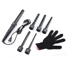 Профессиональный 6 в 1 Электрический средства для ухода за волосами, щипцы для завивки волос Керамика щипцы для завивки волос палочка для укладки волос, инструмент для салона