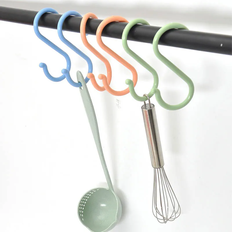 

Durable Kitchen Hooks Clothing Rack S Shape Portable Plastic Multi-purpose Home Organizer Baby Stroller Hanger