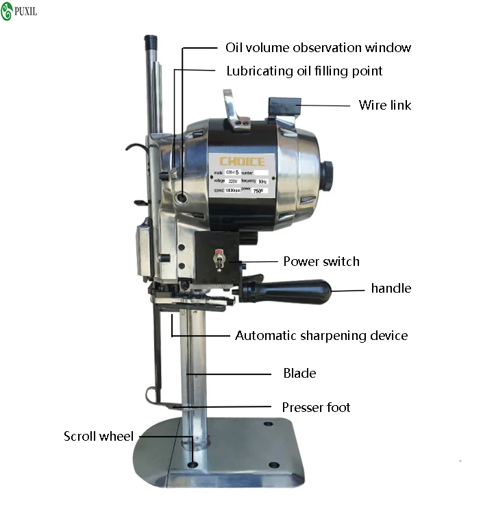 Highlead CZM200 750W Auto-Sharpening Straight Knife Cutter Fabric