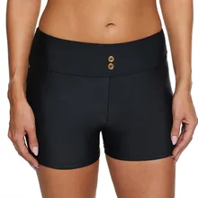 Летние женские пляжные шорты для серфинга размера плюс с высокой талией плавательные трусы купальник пляжные шорты сплошной цвет#1223q25