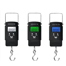 50 кг x 10 г Мини цифровые весы для рыбалки багажа Путешествия Взвешивание Steelyard портативный электронный шкала подвесного крючка новейшие
