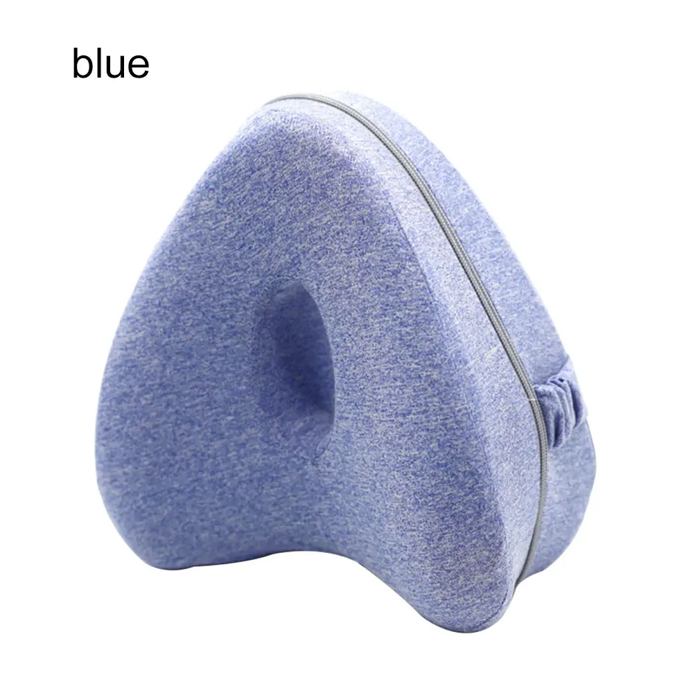blue Ортопедическая подушка для ног для сна, медленный отскок пены памяти, позиционер ног, подушка для поддержки колена, для боли в бедрах, радикулит - Цвет: blue