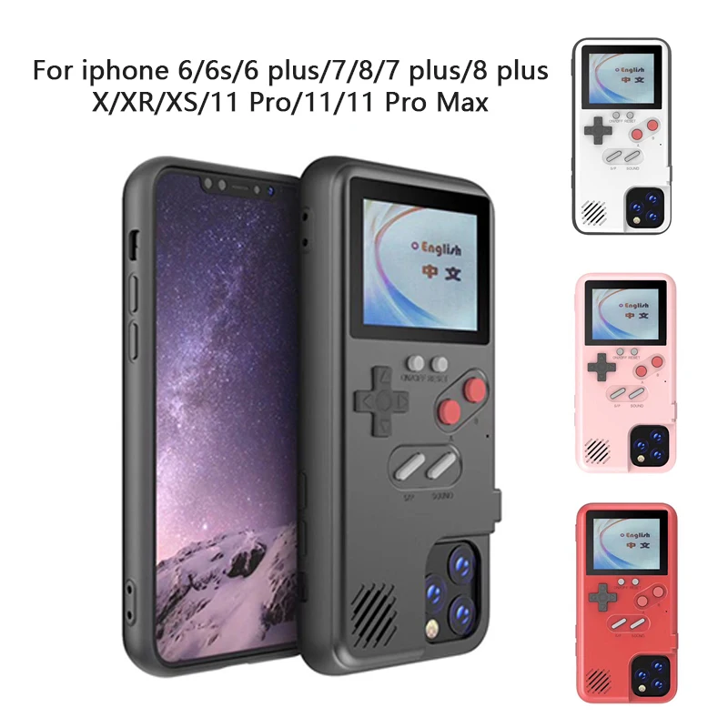 

Hot Color Display 36 Classic Game Phone Case For iPhone 11 Pro X XS Max XR 6S 6 7 8 Plus Console Soft TPU Silicone Cover Gameboy