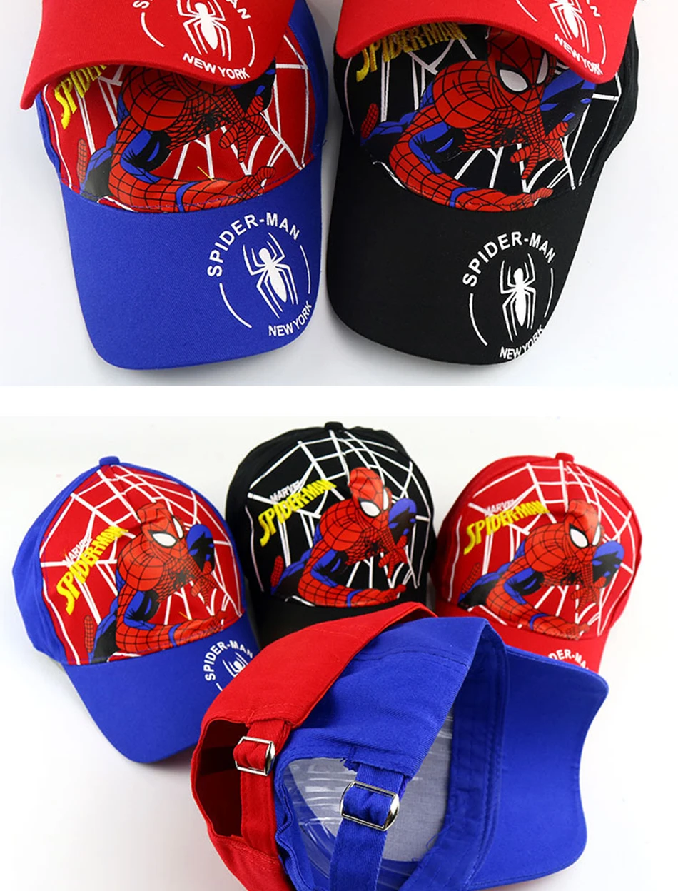 designer baby accessories Disney Anime Cute Spiderman Kids Hats For Boys Girls Summer Autumn Baby Baseball Cap Children's Hip Hop Sun Hat Child Visor Caps Baby Accessories best of sale