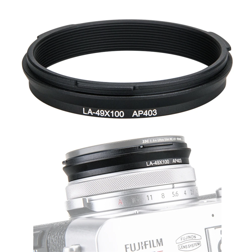 49mm Metall linsen filter Adapter ring für Fuji x100vi x100v x100f x100t x100s x100 Konvertierungs objektiv ersetzen Fujifilm AR-X100 Schwarz – Detail 1