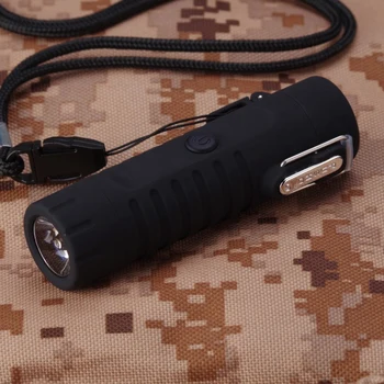 

Multifunctional Usb Waterproof Double Arc Charging Lighter With Flashlight Led Lamp(Black)