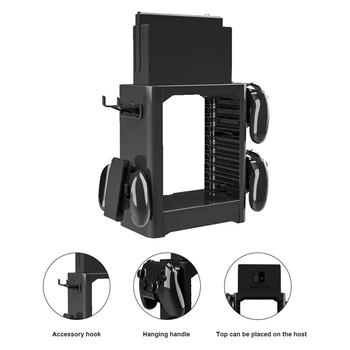 

Multifunction Game Disk Storage Tower CDs Controllers Holder Shelf for Nintendo Switch Console @M23