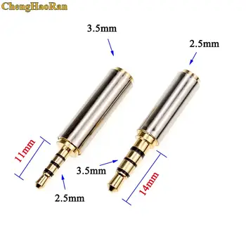 

ChengHaoRan 1pcs 2.5 mm Male to 3.5 mm Female 4 pole Audio Stereo Adapter Plug Converter Headphone Jack for Cable