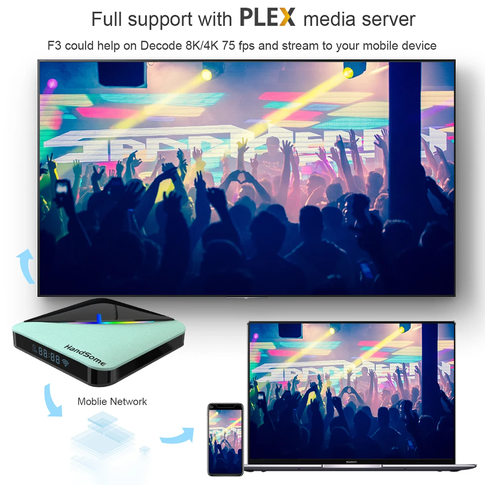 8k android 9,0 smart tv box amlogic s905x3 netflix youtube медиаплеер 4 Гб ОЗУ emmc 64 Гб приставка a95x f3 air для iptv