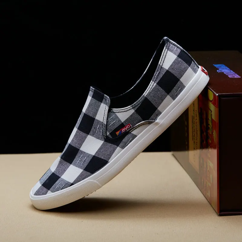 

Spring And Autumn MEN'S Canvas Shoes Rip Stop Low Top Slip-on Loafers Leisure Cloth Shoes MEN'S SHOES Breathable Shoes 1559