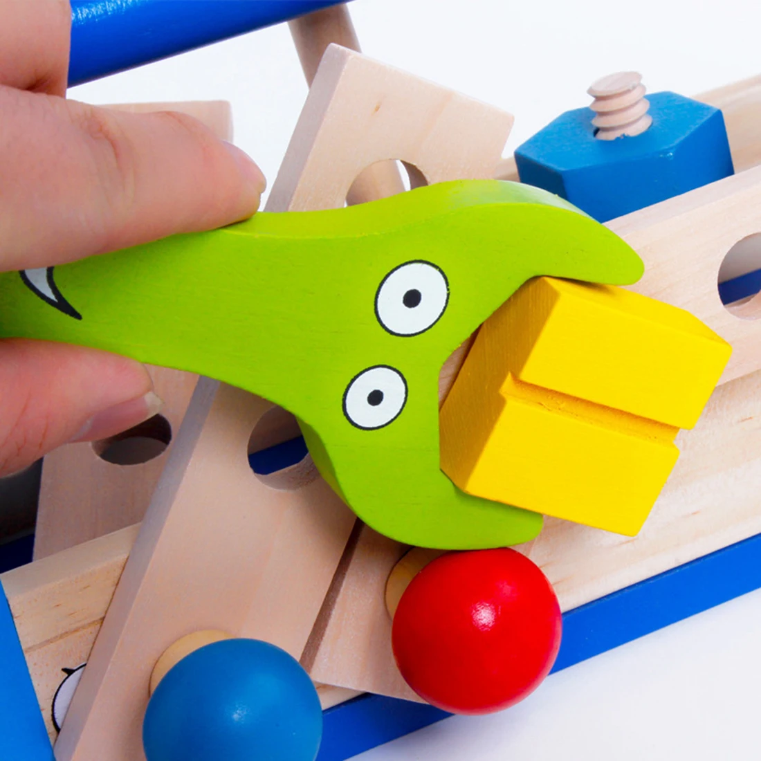 Ролевые игры Деревянный Строительный набор инструментов Монтажный набор инструментов Строительный набор со съемной гайкой для 3+ Детские инструменты игрушки