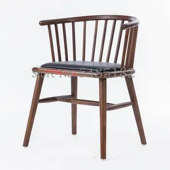 

Factory Direct Nordic Simple Solid Wood Princess Chair Cafe Milk Tea Shop Hot Pot Shop Tea Restaurant Dining Table Chair