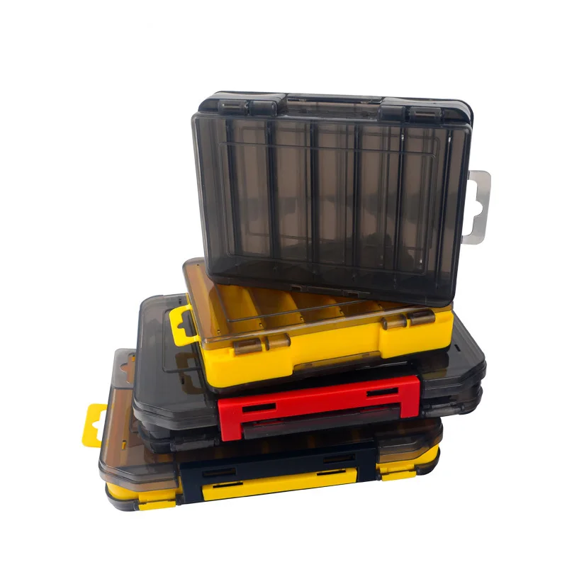 

Fishing Box 12 14 compartments Fishing Accessories lure Hook Boxes storage Double Sided High Strength Fishing Tackle Box