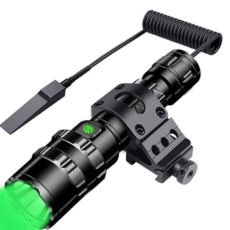 FX-DZ901002 Hunting LED Flashlight Torch powerful Tactical light Rechargeable 18650 battery Waterproof Scout flashlight