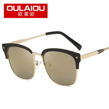

Popular Brand Triangular Sun Glasses 6057 Eyebrows Metal Reflective Aviation Sunglasses 2019 New Style Sunglasses Sun Glasses