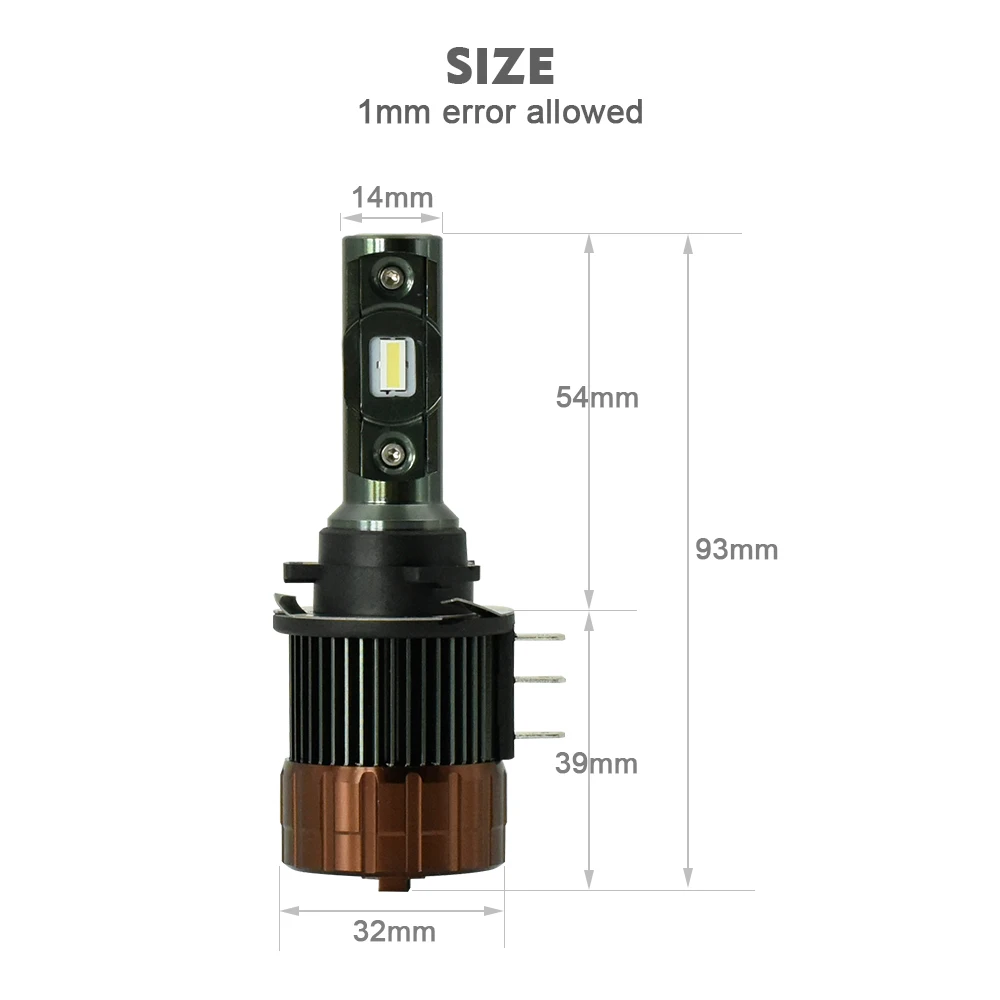 CNSUNNYLIGHT H15 Canbus Автомобильный светодиодный фонарь для фар 12000Lm 6000K High and DRLs Lights Plug Play